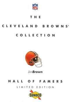 1992 Sunoco Cleveland Browns Hall of Famers - Cover Cards #4 Jim Brown Front