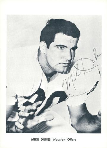 1961 Jay Publishing Houston Oilers #NNO Mike Dukes Front