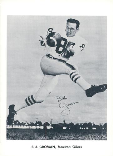 1961 Jay Publishing Houston Oilers #NNO Bill Groman Front