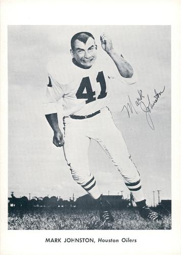 1961 Jay Publishing Houston Oilers #NNO Mark Johnston Front