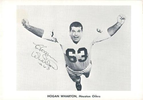 1961 Jay Publishing Houston Oilers #NNO Hogan Wharton Front
