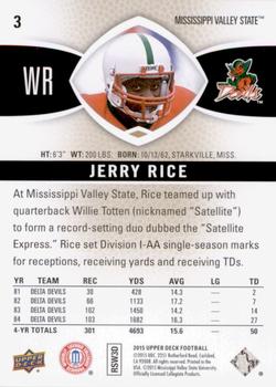2015 Upper Deck #3 Jerry Rice Back