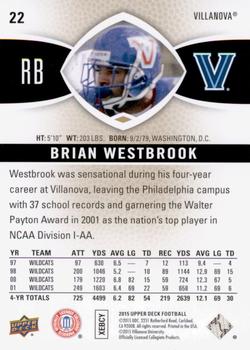 2015 Upper Deck #22 Brian Westbrook Back