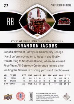 2015 Upper Deck #27 Brandon Jacobs Back
