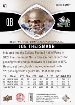 2015 Upper Deck #41 Joe Theismann Back