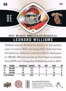 2015 Upper Deck #49 Leonard Williams Back