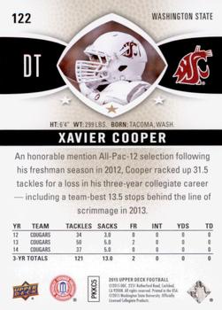 2015 Upper Deck #122 Xavier Cooper Back