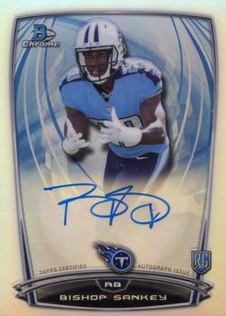 2014 Bowman Chrome - Rookie Autographs Refractors #RCRA-BS Bishop Sankey Front