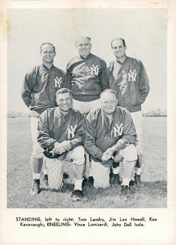 1957 Jay Publishing New York Giants #NNO Coaching Staff - Jim Lee Howell / Vince Lombardi / Tom Landry / Ken Kavanaugh / John Dell Isola Front