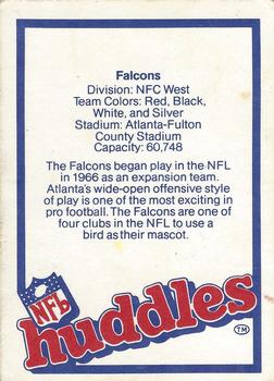 1983 NFL Properties Huddles #NNO Atlanta Falcons Back