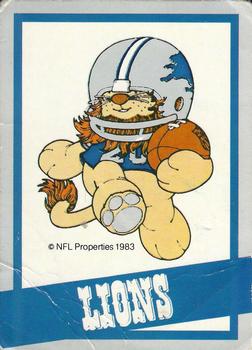 1983 NFL Properties Huddles #NNO Detroit Lions Front
