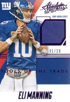 2014 Panini Absolute - Tools of the Trade Anniversary #TT-EM Eli Manning Front