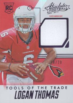 2014 Panini Absolute - Tools of the Trade Rookie Helmets Anniversary #LT Logan Thomas Front