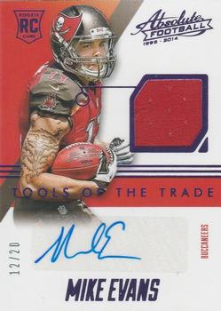 2014 Panini Absolute - Tools of the Trade Rookie Signatures Anniversary #TTRS-ME Mike Evans Front