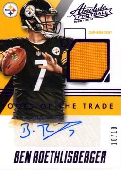 2014 Panini Absolute - Tools of the Trade Signatures Anniversary #BR Ben Roethlisberger Front
