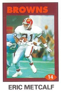 1992 Diamond NFL Superstars Stickers #14 Eric Metcalf Front