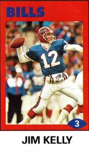1992 Diamond NFL Superstars Stickers #3 Jim Kelly Front