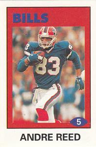 1992 Diamond NFL Superstars Stickers #5 Andre Reed Front