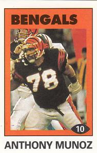 1992 Diamond NFL Superstars Stickers #10 Anthony Munoz Front