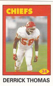 1992 Diamond NFL Superstars Stickers #34 Derrick Thomas Front