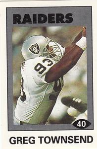 1992 Diamond NFL Superstars Stickers #40 Greg Townsend Front