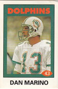 1992 Diamond NFL Superstars Stickers #43 Dan Marino Front