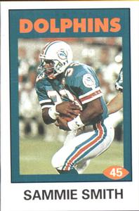 1992 Diamond NFL Superstars Stickers #45 Sammie Smith Front