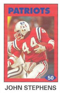 1992 Diamond NFL Superstars Stickers #50 John Stephens Front