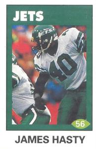 1992 Diamond NFL Superstars Stickers #56 James Hasty Front