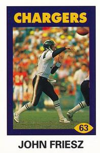 1992 Diamond NFL Superstars Stickers #63 John Friesz Front