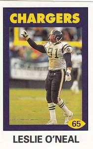 1992 Diamond NFL Superstars Stickers #65 Leslie O'Neal Front