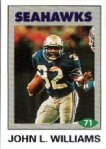 1992 Diamond NFL Superstars Stickers #71 John L. Williams Front