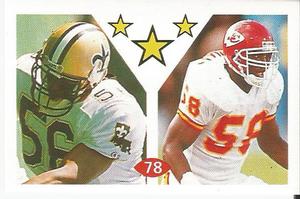 1992 Diamond NFL Superstars Stickers #78 Pat Swilling / Derrick Thomas Front