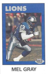1992 Diamond NFL Superstars Stickers #102 Mel Gray Front
