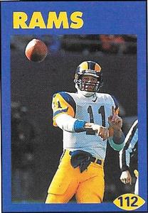 1992 Diamond NFL Superstars Stickers #112 Jim Everett Front