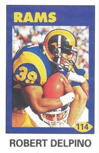 1992 Diamond NFL Superstars Stickers #114 Robert Delpino Front