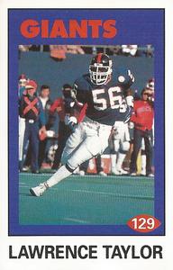 1992 Diamond NFL Superstars Stickers #129 Lawrence Taylor Front