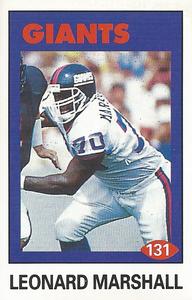 1992 Diamond NFL Superstars Stickers #131 Leonard Marshall Front