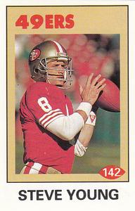 1992 Diamond NFL Superstars Stickers #142 Steve Young Front