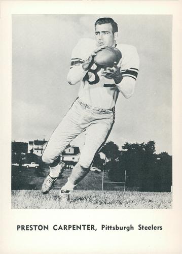 1961 Jay Publishing Pittsburgh Steelers #NNO Preston Carpenter Front