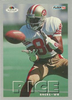 1993 Fleer Fruit of the Loom #35 Jerry Rice Front
