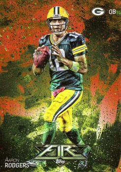 2014 Topps Fire - Flame Foil #74 Aaron Rodgers Front