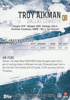 2014 Topps Fire - Flame Foil #38 Troy Aikman Back