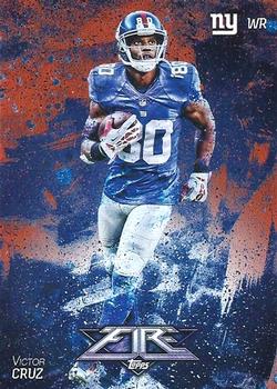 2014 Topps Fire - Flame Foil #97 Victor Cruz Front