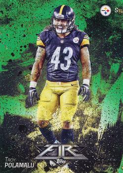 2014 Topps Fire - Green #76 Troy Polamalu Front