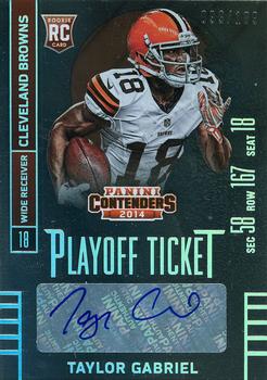 2014 Panini Contenders - Playoff Ticket #197 Taylor Gabriel Front