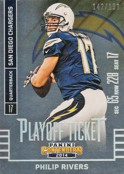2014 Panini Contenders - Playoff Ticket #28 Philip Rivers Front