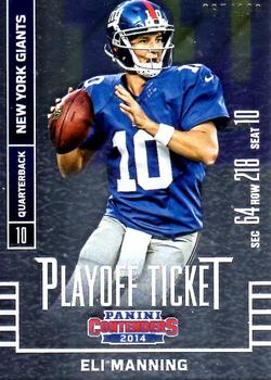 2014 Panini Contenders - Playoff Ticket #49 Eli Manning Front