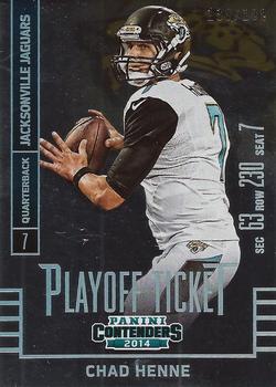2014 Panini Contenders - Playoff Ticket #51 Chad Henne Front