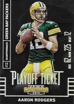 2014 Panini Contenders - Playoff Ticket #63 Aaron Rodgers Front